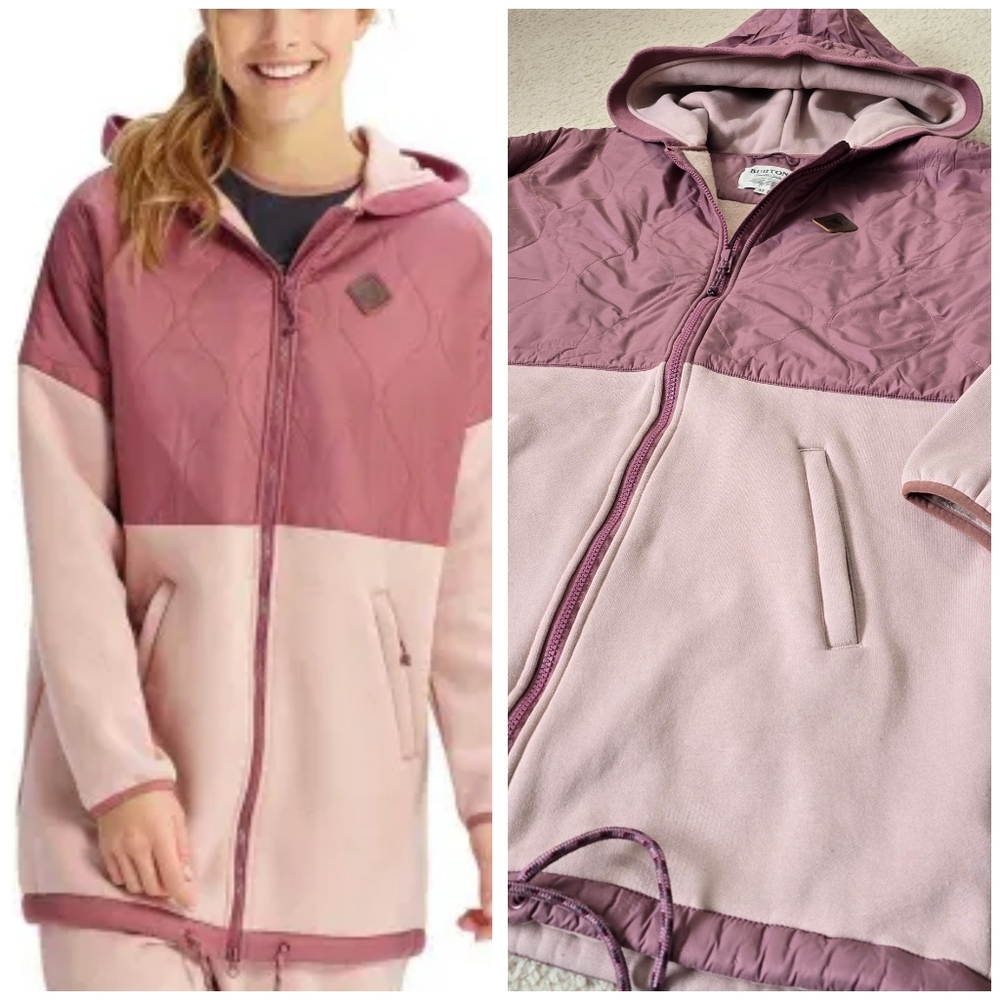 Burton Two-Tone Pink Hooded Fleece Jacket